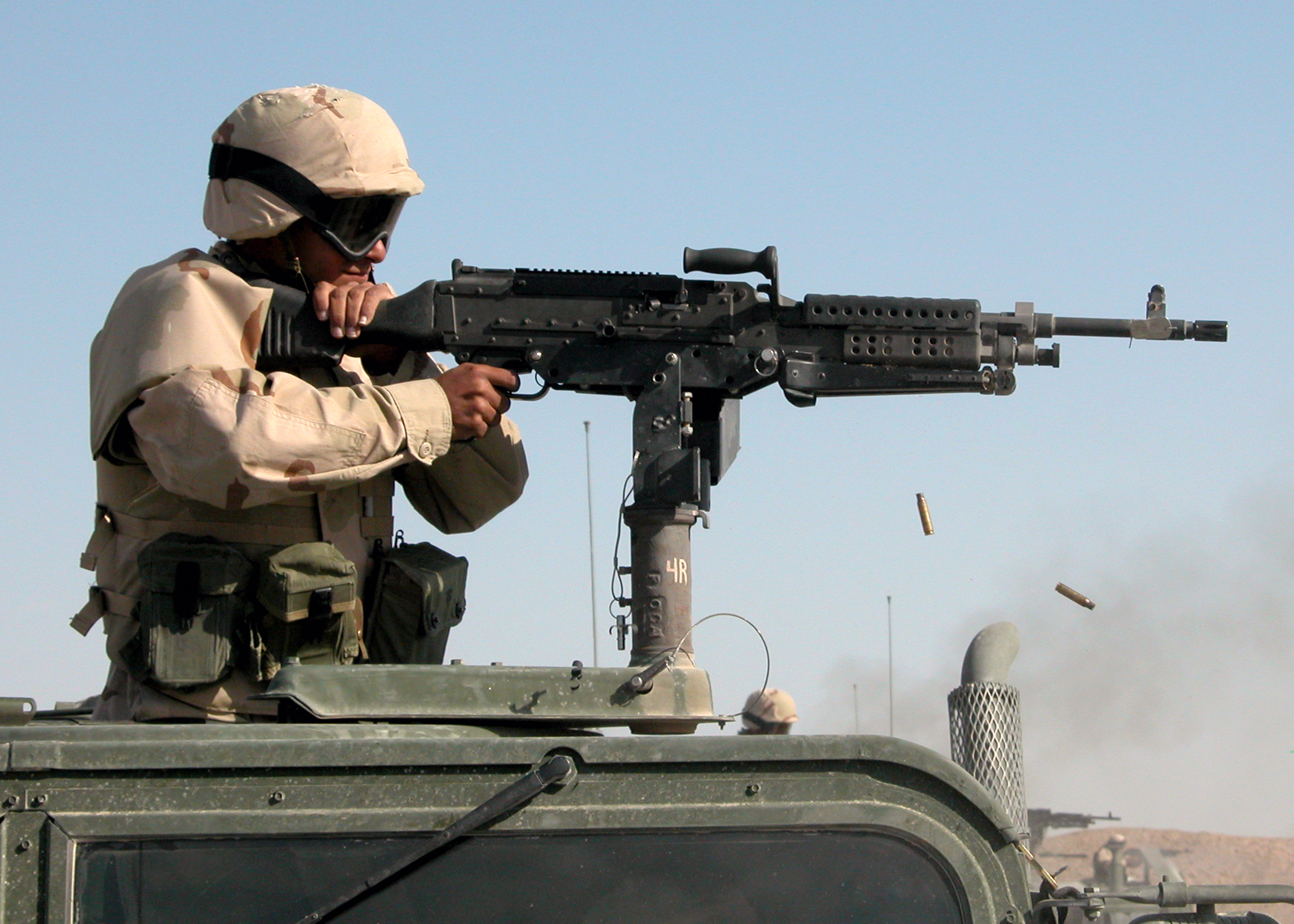 M240 mounted on a VERTICAL STAND