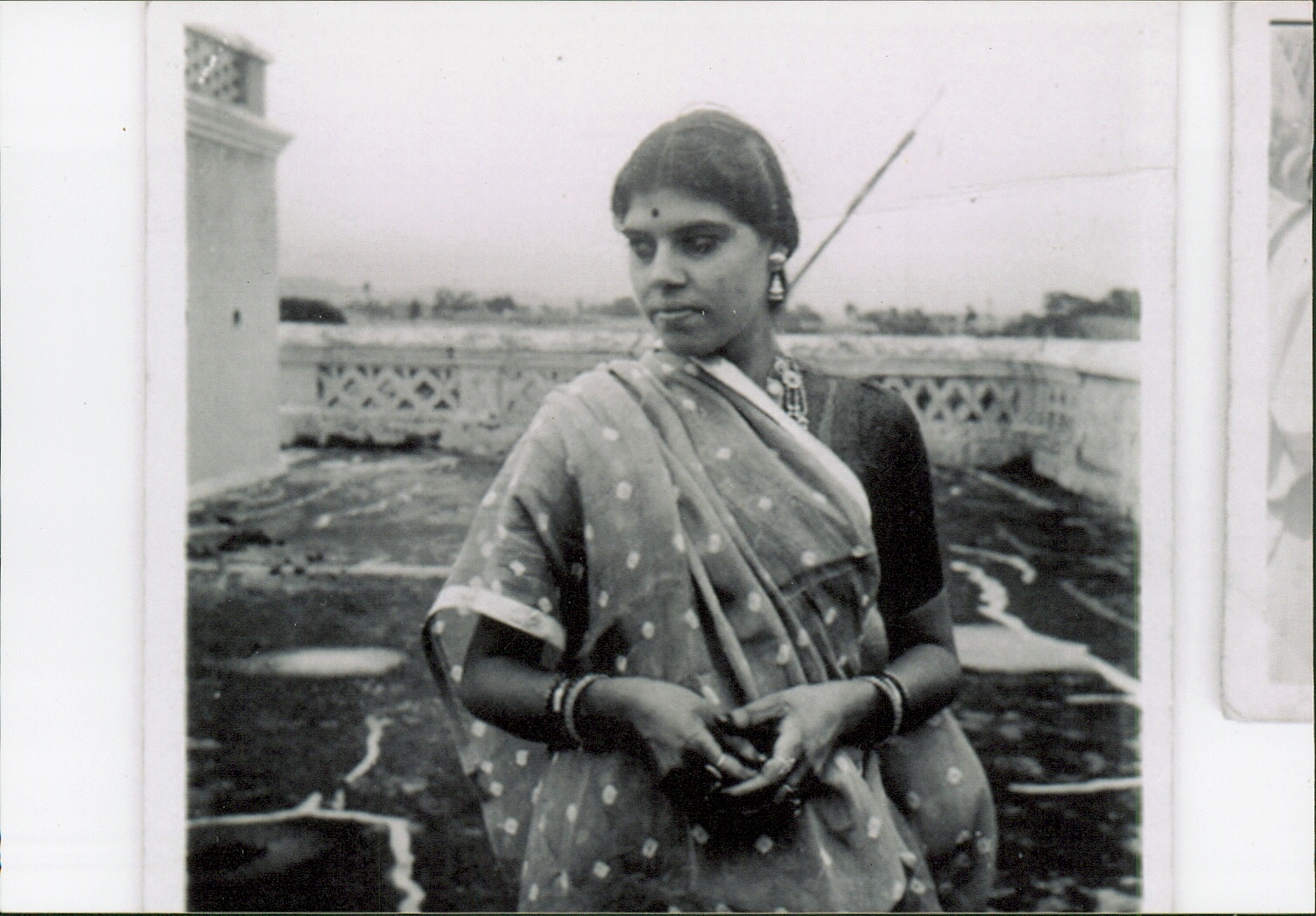 My mother visiting Mallehpur, after I was born
