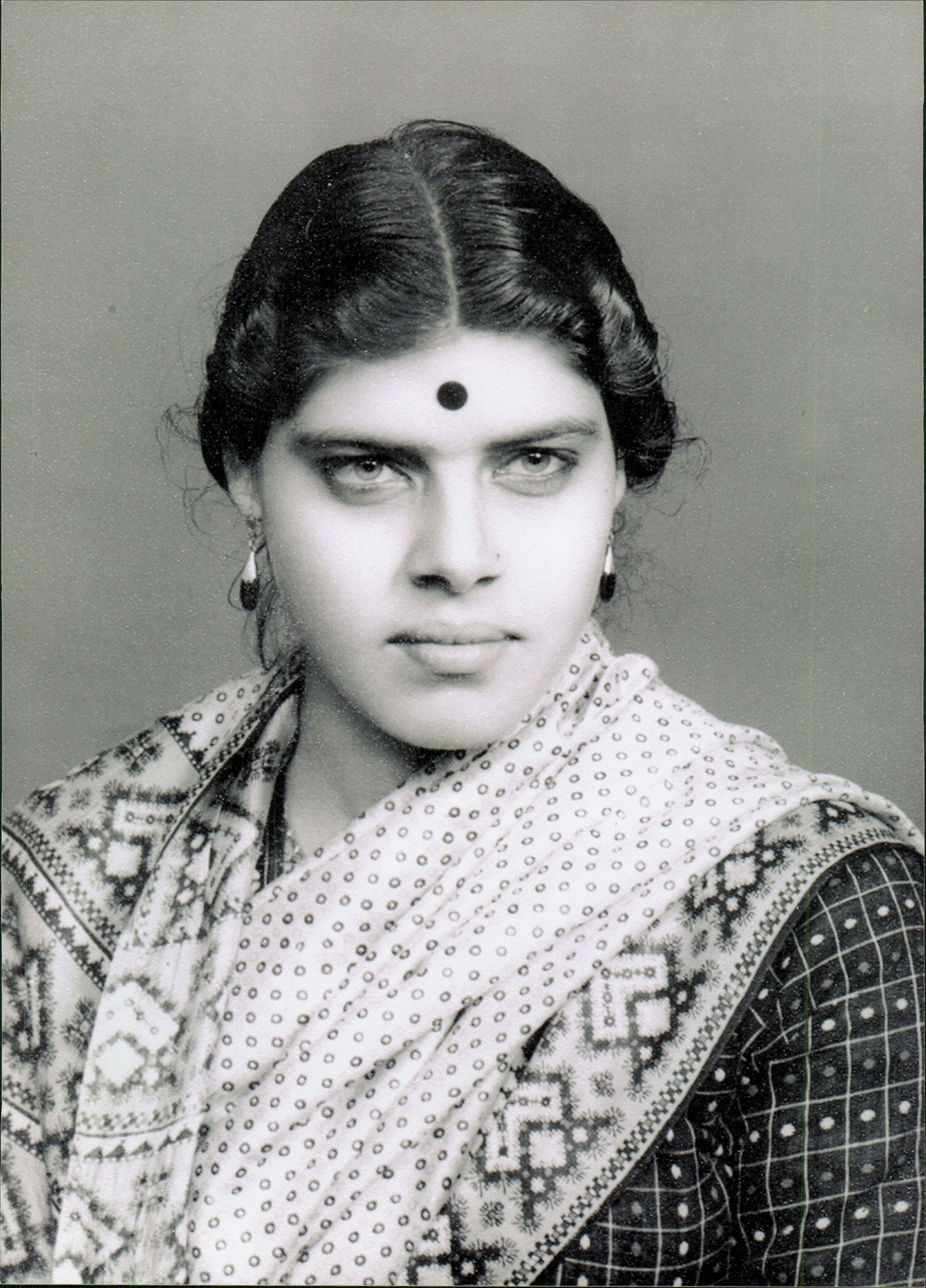 My mother as an early bride in Mallehpur, Bihar, 1956